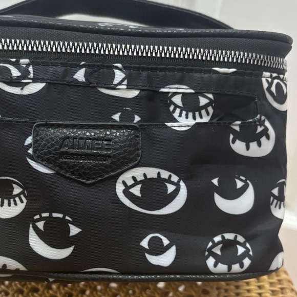 Aimee Kestenberg Eye Love Cosmetic/travel Bag with mini pouch. Black/white. VGC - Picture 6 of 16